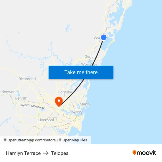 Hamlyn Terrace to Telopea map
