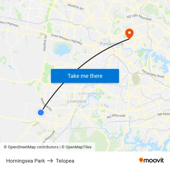 Horningsea Park to Telopea map