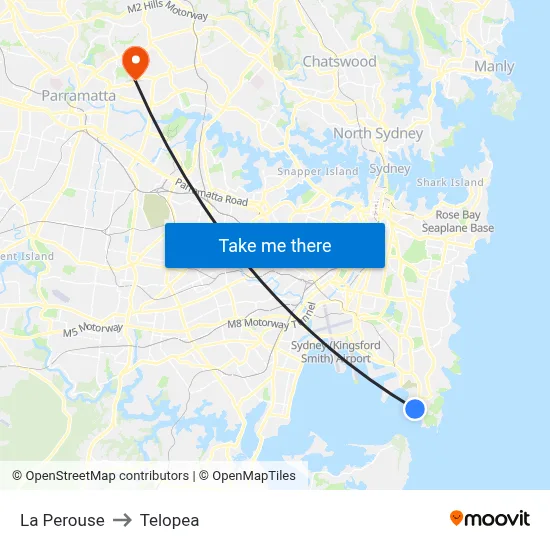 La Perouse to Telopea map