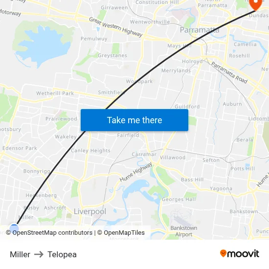Miller to Telopea map