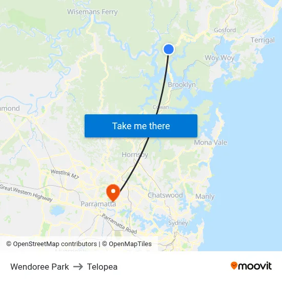Wendoree Park to Telopea map