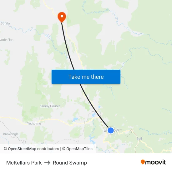 McKellars Park to Round Swamp map