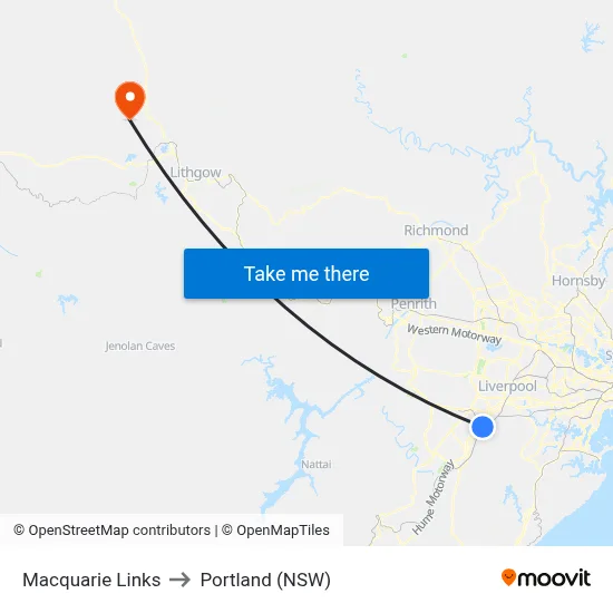Macquarie Links to Portland (NSW) map