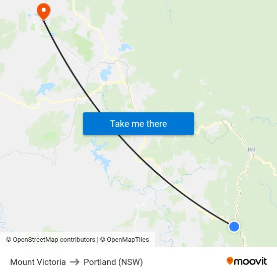 Mount Victoria to Portland (NSW) map