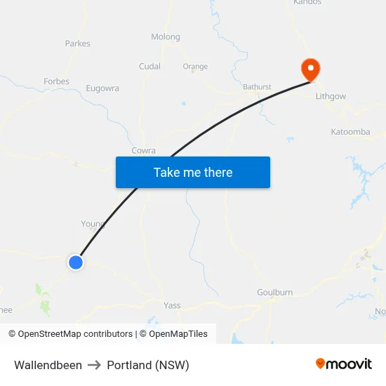 Wallendbeen to Portland (NSW) map