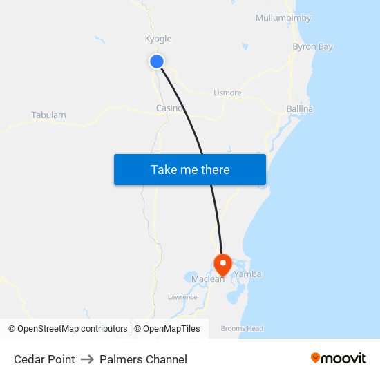 Cedar Point to Palmers Channel map