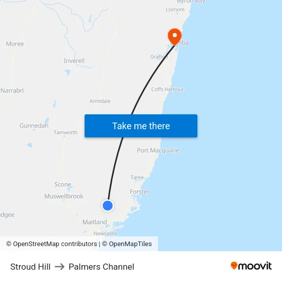 Stroud Hill to Palmers Channel map