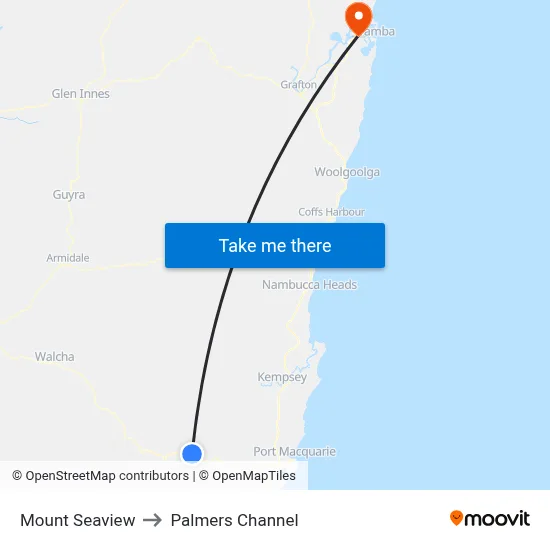 Mount Seaview to Palmers Channel map