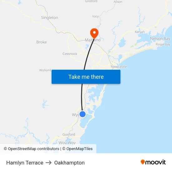 Hamlyn Terrace to Oakhampton map