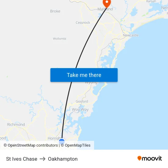 St Ives Chase to Oakhampton map