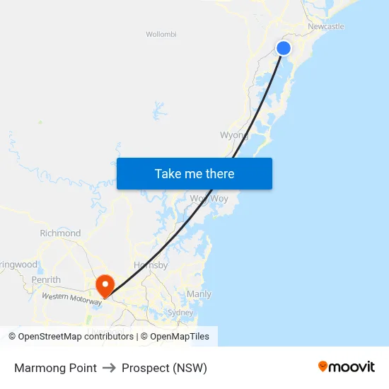 Marmong Point to Prospect (NSW) map