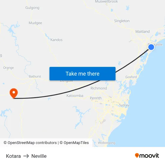 Kotara to Neville map