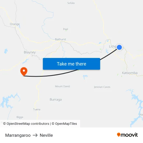 Marrangaroo to Neville map