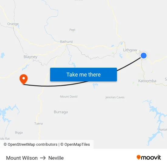 Mount Wilson to Neville map