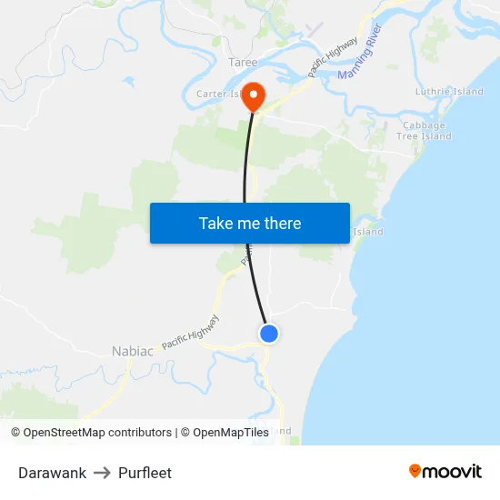 Darawank to Purfleet map