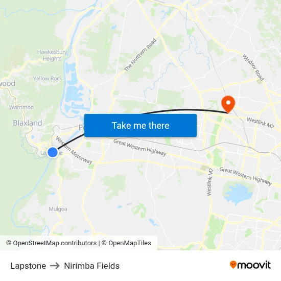 Lapstone to Nirimba Fields map