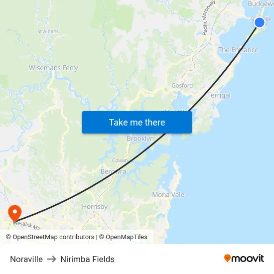 Noraville to Nirimba Fields map