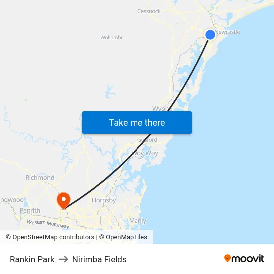Rankin Park to Nirimba Fields map
