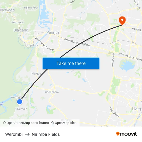 Werombi to Nirimba Fields map