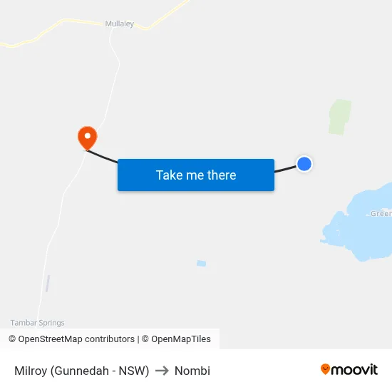 Milroy (Gunnedah - NSW) to Nombi map