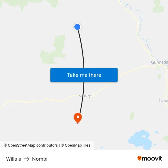 Willala to Nombi map