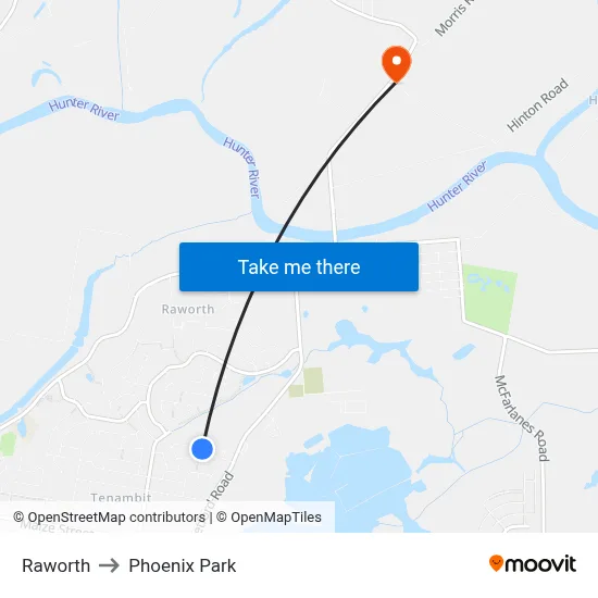 Raworth to Phoenix Park map