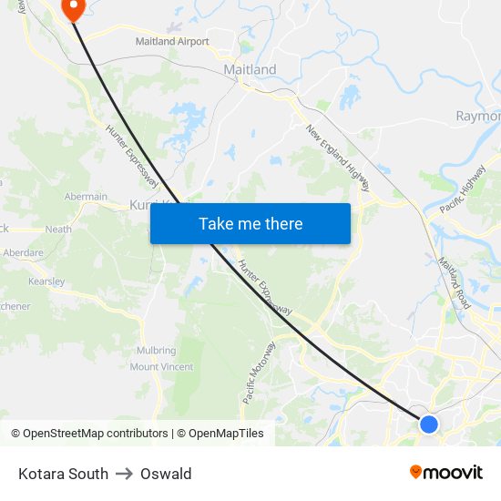 Kotara South to Oswald map