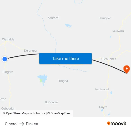 Gineroi to Pinkett map