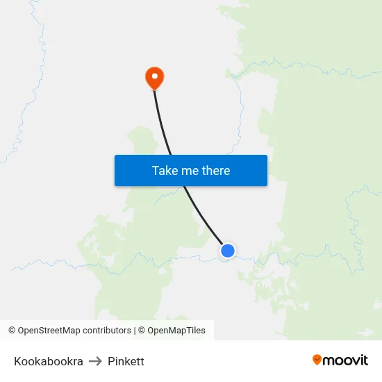 Kookabookra to Pinkett map