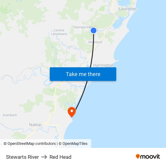 Stewarts River to Red Head map