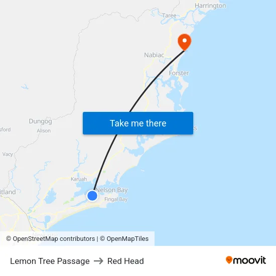 Lemon Tree Passage to Red Head map