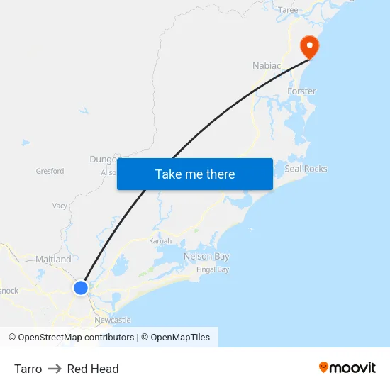 Tarro to Red Head map