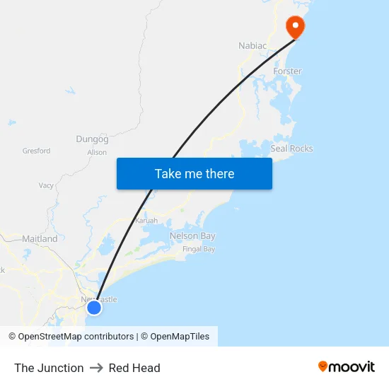 The Junction to Red Head map