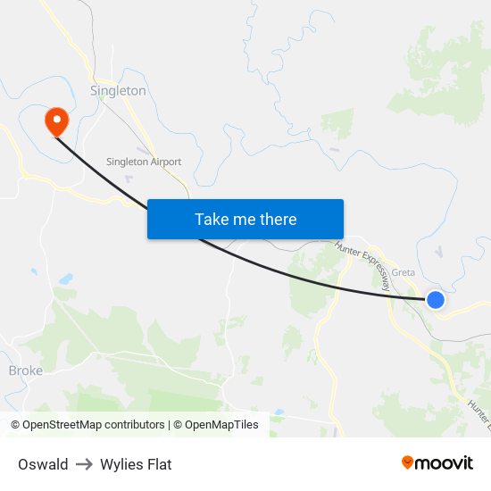 Oswald to Wylies Flat map