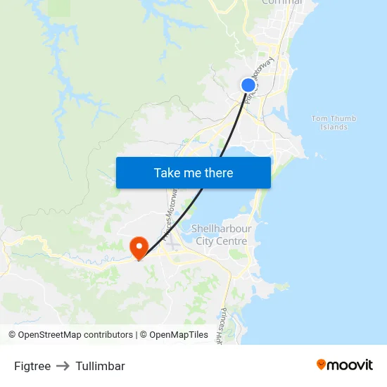 Figtree to Tullimbar map