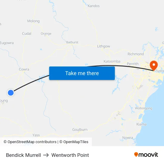 Bendick Murrell to Wentworth Point map