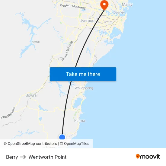 Berry to Wentworth Point map