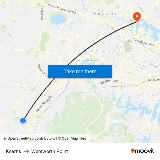 Kearns to Wentworth Point map
