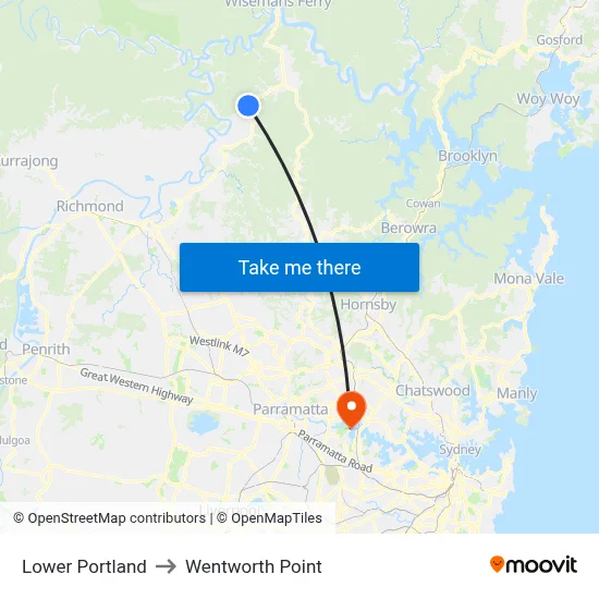 Lower Portland to Wentworth Point map
