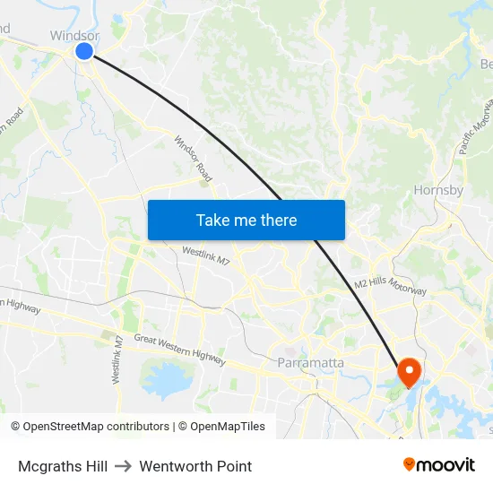 Mcgraths Hill to Wentworth Point map