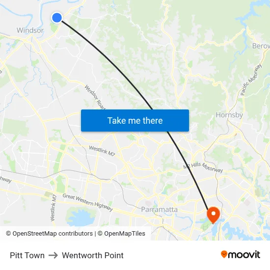 Pitt Town to Wentworth Point map