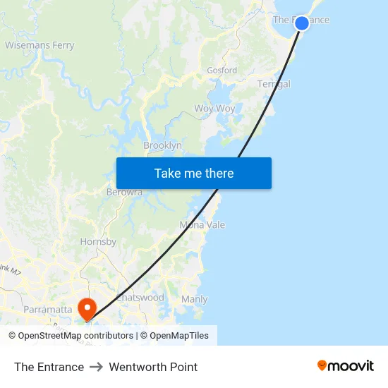 The Entrance to Wentworth Point map