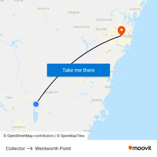 Collector to Wentworth Point map