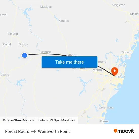 Forest Reefs to Wentworth Point map