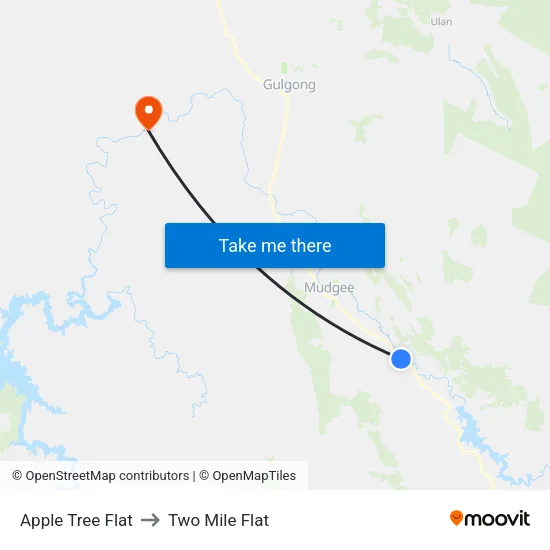 Apple Tree Flat to Two Mile Flat map