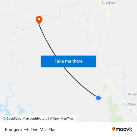 Erudgere to Two Mile Flat map