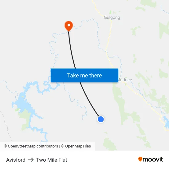Avisford to Two Mile Flat map