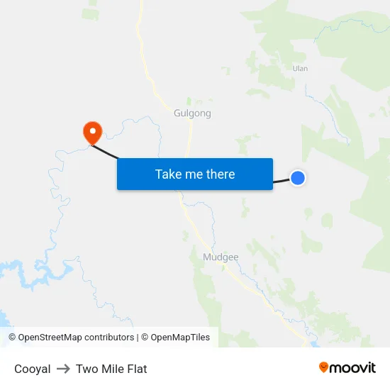 Cooyal to Two Mile Flat map