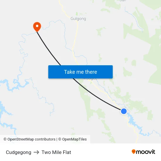 Cudgegong to Two Mile Flat map