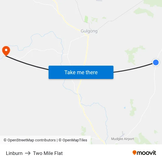 Linburn to Two Mile Flat map
